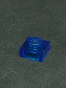 Lego destička 1x1 průhledná tmavě modrá