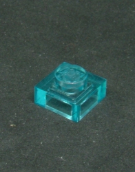 Lego destička 1x1 průhledná světle modrá