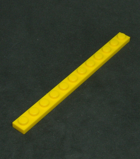 Lego destička 1x12 žlutá