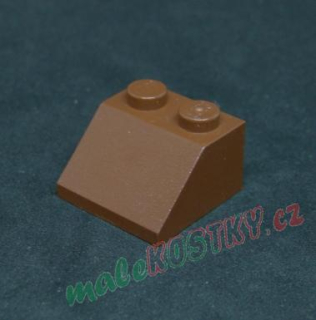 Lego šikmá kostka 45° 2x2 hnědá - reddish brown