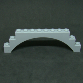 Lego oblouk - klenba 1 x 12 x 3 - sv.šedá - light bluish gray