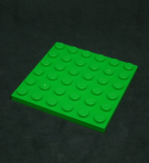 Lego destička 6x6 jasně zelená - bright green