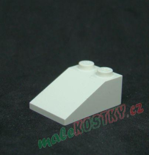 Lego šikmá kostka 33° 3x2 bílá