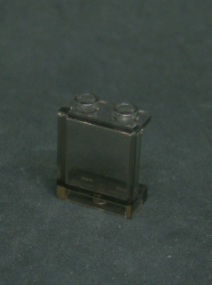 Lego panel 1x2x2 - bez podpěr - průhledný černý
