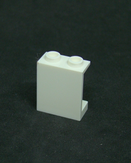 Lego panel 1x2x2 - bez podpěr - bílý
