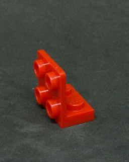 Lego destička speciální rohová 1x2 2x2 - inverted - červená