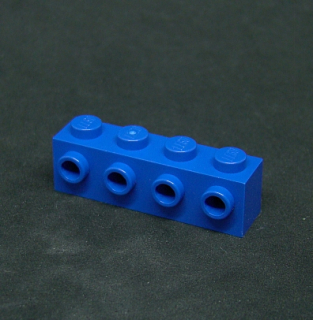 Lego kostička speciální 1x4 s nopy - modrá