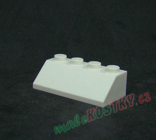 Lego šikmá kostka 45° 2x4 bílá