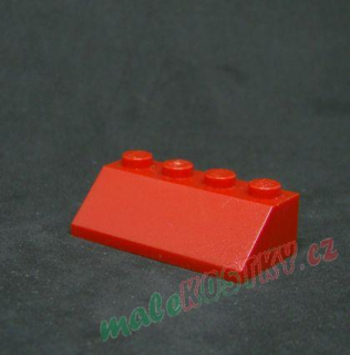 Lego šikmá kostka 45° 2x4 červená