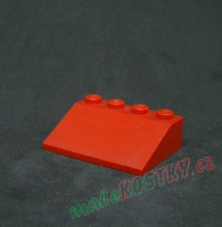 Lego šikmá kostka 33° 3x4 červená
