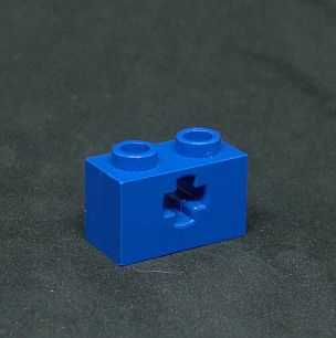Lego Technic kostička kříž 1x2 modrá