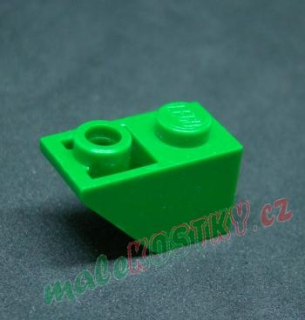 Lego šikmá kostka inverted 45 2x1 zelená
