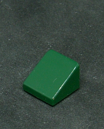 Lego šikmá kostička 1x1 tmavě zelená
