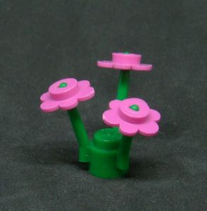 Lego kytka - růžové květy