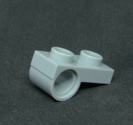 Lego destička speciální s otvorem 1x2 - světle šedá - light bluish gray