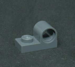 Lego destička speciální s otvorem 1x2 - tmavě šedá - dark bluish gray