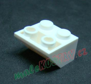 Lego šikmá kostka 45 2x2 bílá