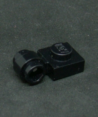 Lego speciální destička s kulatým klipem 1x1 - černá