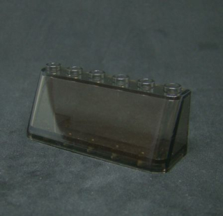 Lego přední sklo  2 x 6 x 2 - průhledné černé