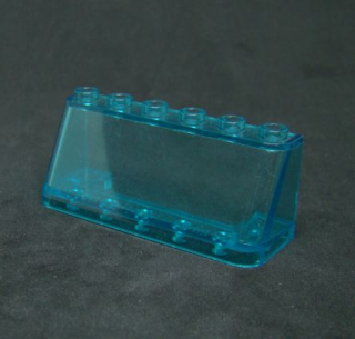 Lego přední sklo  2 x 6 x 2 - průhledné modré