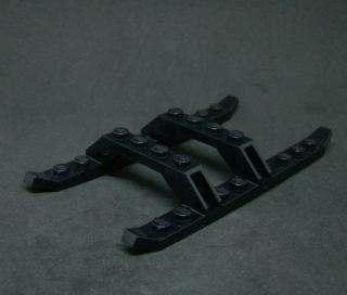 Lego lyžiny vrtulníka, letadla 12x6 - černé