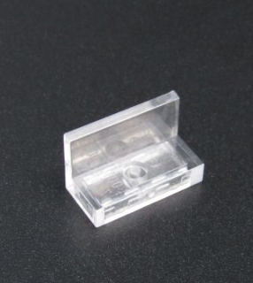 Lego destička - panel speciální - 1x2x1 - průhledný bílý