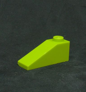 Lego šikmá kostka 33 3x1 světle zelená - lime