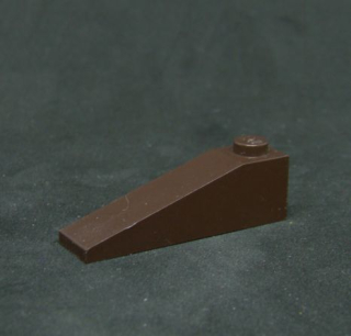 Lego šikmá kostka 18° 4x1 - tmavě hnědá