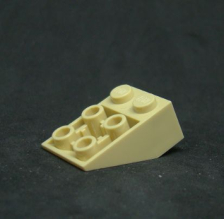 Lego šikmá kostka 33 2x3 béžová