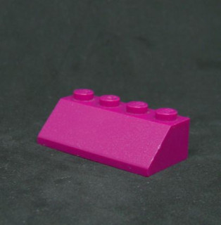 Lego šikmá kostka 45° 2x4 magenta