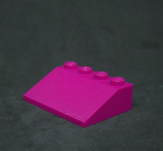 Lego šikmá kostka 33° 3x4 magenta