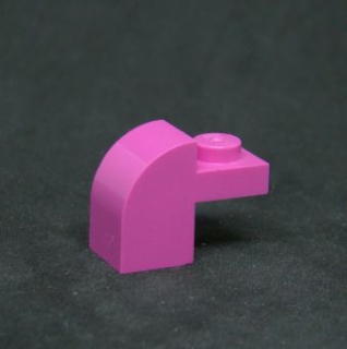 Lego kostička speciální 1 x 2 x 1 1/3 - magenta