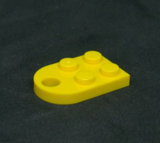 Lego destička speciální půlkulatá 3x2 - žlutá