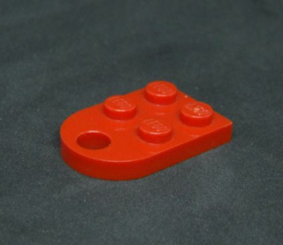 Lego destička speciální půlkulatá 3x2 - červená