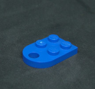 Lego destička speciální půlkulatá 3x2 - modrá