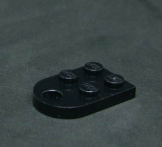 Lego destička speciální půlkulatá 3x2 - černá