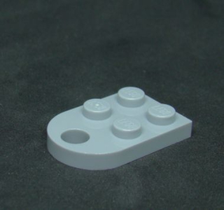 Lego destička speciální půlkulatá 3x2 - světle šedá - light bluish gray