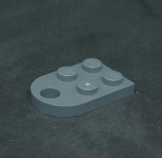 Lego destička speciální půlkulatá 3x2 - tmavě šedá - dark bluish gray