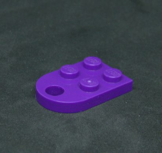 Lego destička speciální půlkulatá 3x2 - tmavě fialová