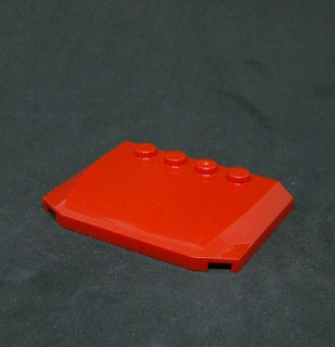 Lego destička-střecha 4 x 6 x 2/3 - červená