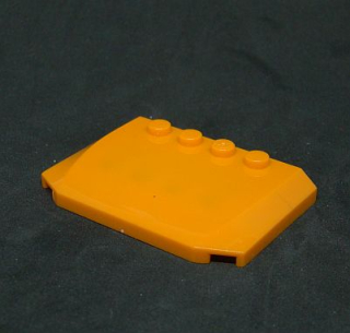 Lego destička-střecha 4 x 6 x 2/3 - oranžová