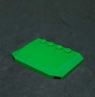 Lego destička-střecha 4 x 6 x 2/3 - zelená