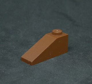 Lego šikmá kostka 33° 3x1 hnědá - reddish brown