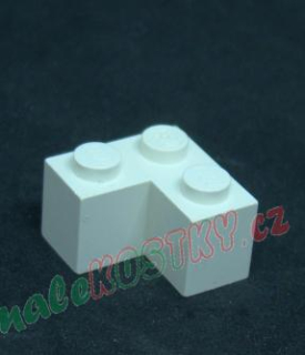 Lego kostička rohová 2x2 bílá