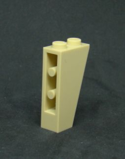 Lego kostička šikmá inverted  2x1x3 - béžová
