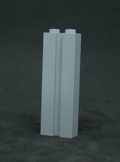 Lego kostka vysoká s drážkou 1 x 2 x 5  - světle šedá - light bluish gray 