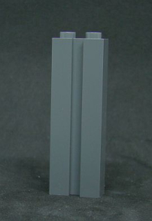 Lego kostka vysoká s drážkou 1 x 2 x 5  - tmavě šedá - dark bluish gray 