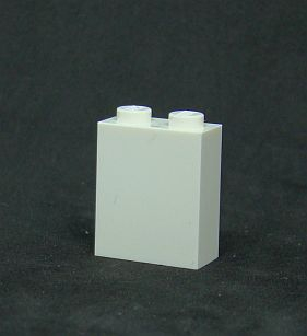 Lego kostička vysoká 1x2x2 - bílá 