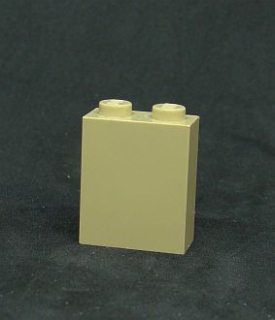 Lego kostička vysoká 1x2x2 - béžová 