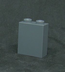 Lego kostička vysoká 1x2x2 - tmavě šedá - dark bluish gray 